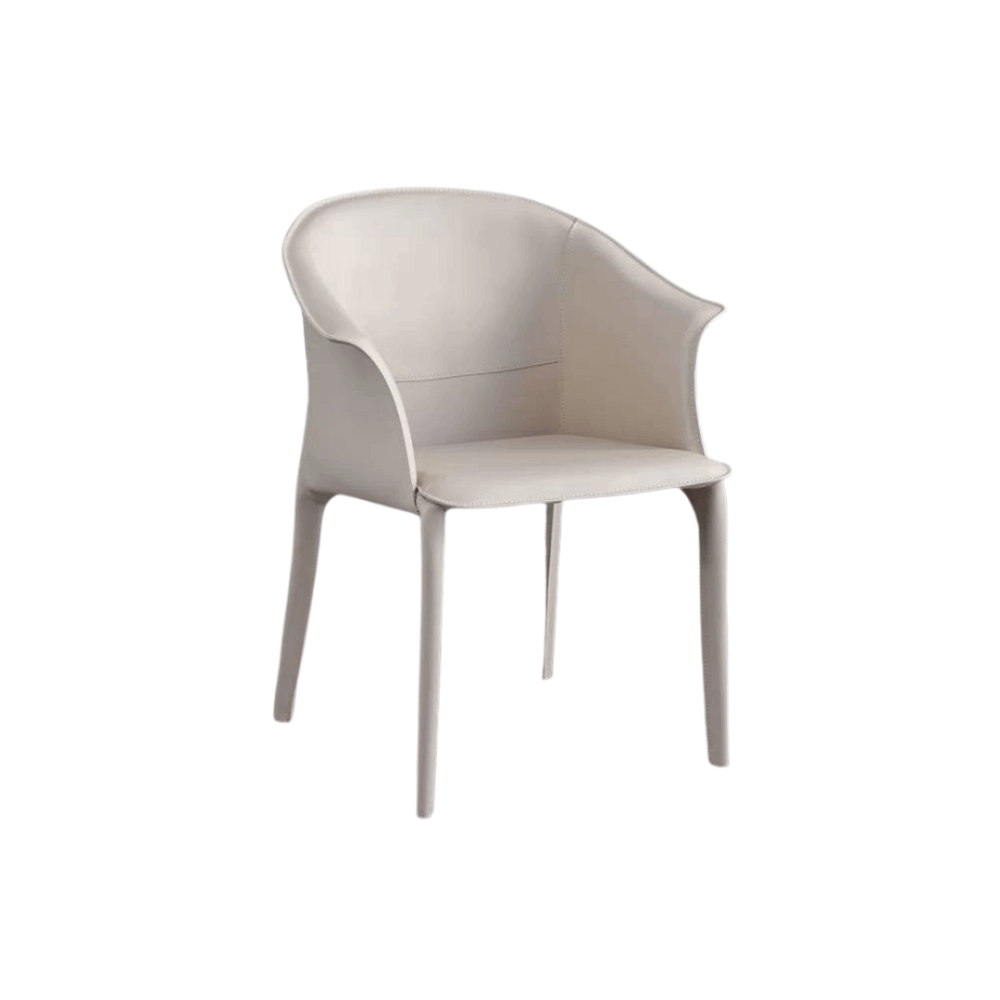 เก้าอี้ผ้าหนังอาน MJhomedesigns CH247 สีกากีอ่อน L49xW54xH81 cm